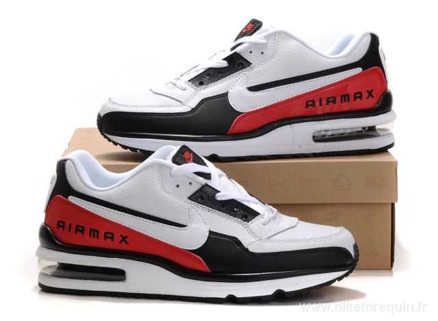nouvelles Nike Air Max LTD blanc noir chaussures rouges (1)